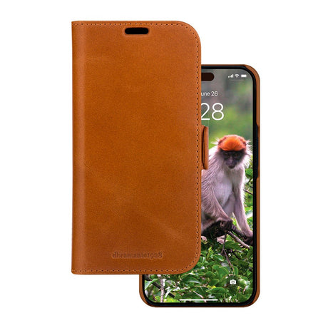 iPhone 15 Pro dbramante1928 Lynge Ægte Læder Magnet Cover - Tan