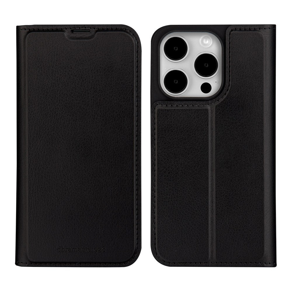 iPhone 15 Pro dbramante1928 Oslo Ultra-Slim Læder Cover m. Pung - Black