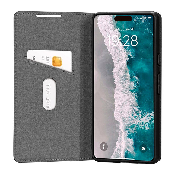 iPhone 15 Pro dbramante1928 Oslo Ultra-Slim Læder Cover m. Pung - Black