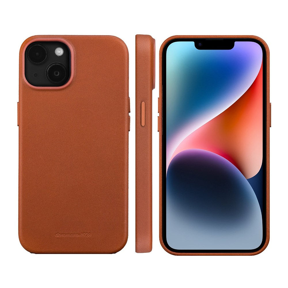 Dbramante1928 iPhone 14 / 13 Roskilde Cover - 100% Ægte Læder - MagSafe Kompatibel - Tan