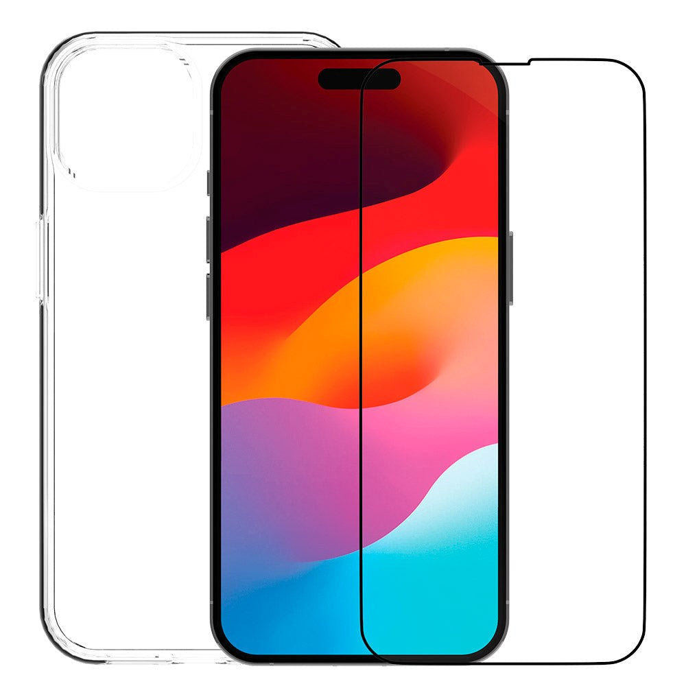 iPhone 15 Plus dbramante1928 360 Protection Eco Bundle - Cover & Skærmbeskyttelse - Gennemsigtig / Sort Kant