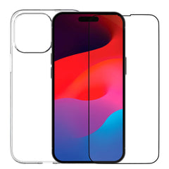iPhone 15 Pro Max dbramante1928 360 Protection Eco Bundle - Cover & Skærmbeskyttelse - Gennemsigtig / Sort Kant
