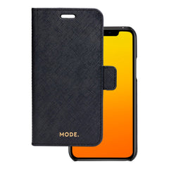 iPhone 11 Pro Max dbramante1928 New York 2-i-1 Ægte Læder Flip Cover - Night Black