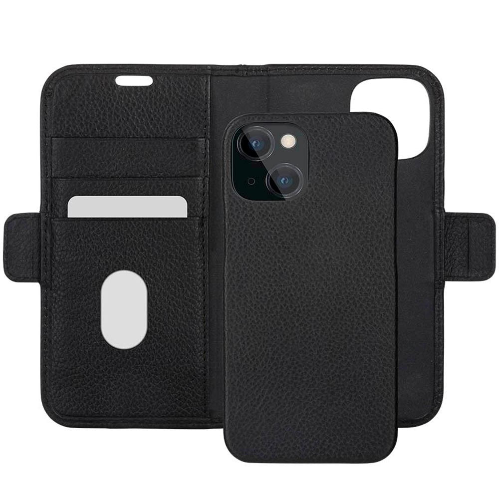 iPhone 13 Mini dbramante1928 New York Magnetisk Ægte Læder Cover m. Pung - Night Black
