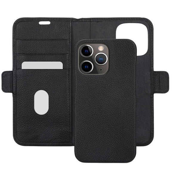 iPhone 13 Pro Max dbramante1928 New York Magnetisk Ægte Læder Cover m. Pung - Night Black