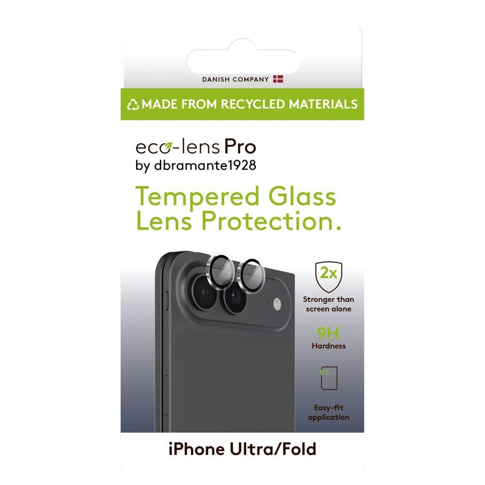 iPhone Duo dbramante1928 Eco-Lens Pro Beskyttelsesglas til Kameralinse - Gennemsigtig