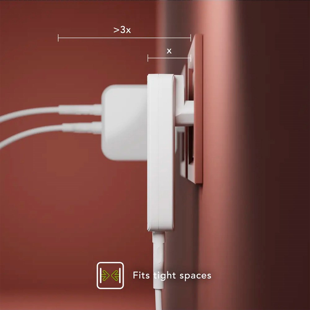 dbramante1928 Slim Vægoplader m. 1x USB-C 65W & 1x USB-A 30W - Hvid