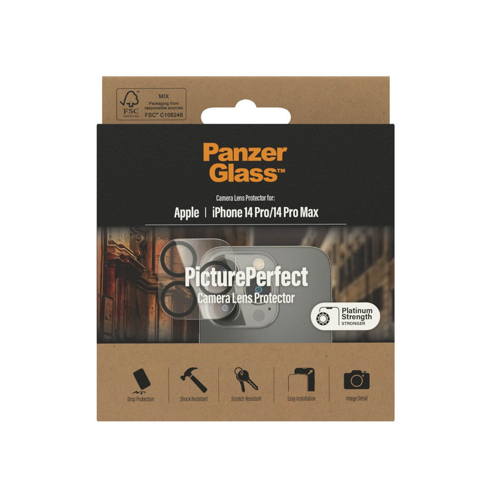 iPhone 14 Pro / 14 Pro Max PanzerGlass PicturePerfect - Kamerabeskyttelse - Gennemsigtig / Sort