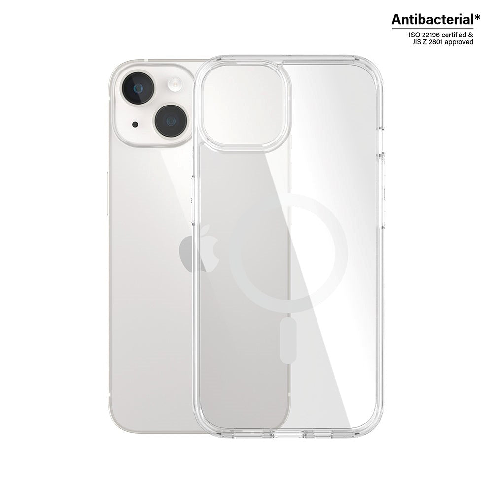 iPhone 14 / 13 Cover PanzerGlass HardCase Antibakteriel - MagSafe Kompatibel - Gennemsigtig