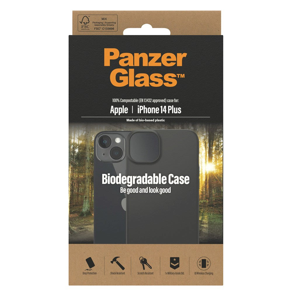 iPhone 14 Plus PanzerGlass Biodegradeable Cover - 100% Plantebaseret - Sort