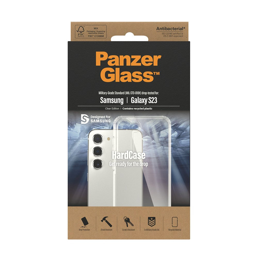 Samsung Galaxy S23 Cover PanzerGlass HardCase Antibakteriel - Gennemsigtig