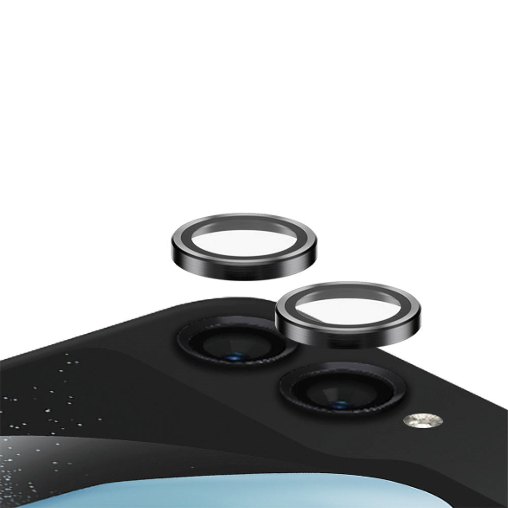 Samsung Galaxy Z Flip5 PanzerGlass Hoops - Kamerabeskyttelse - Gennemsigtig / Sort