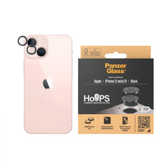 iPhone 13 / 13 Mini PanzerGlass Hoops - Kamerabeskyttelse - Gennemsigtig / Sort