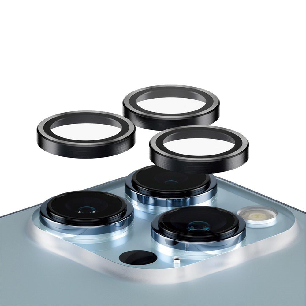 iPhone 13 Pro / 13 Pro Max PanzerGlass Hoops - Kamerabeskyttelse - Gennemsigtig / Sort