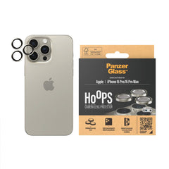 iPhone 15 Pro / 15 Pro Max PanzerGlass Hoops - Kamerabeskyttelse - Natural Metal