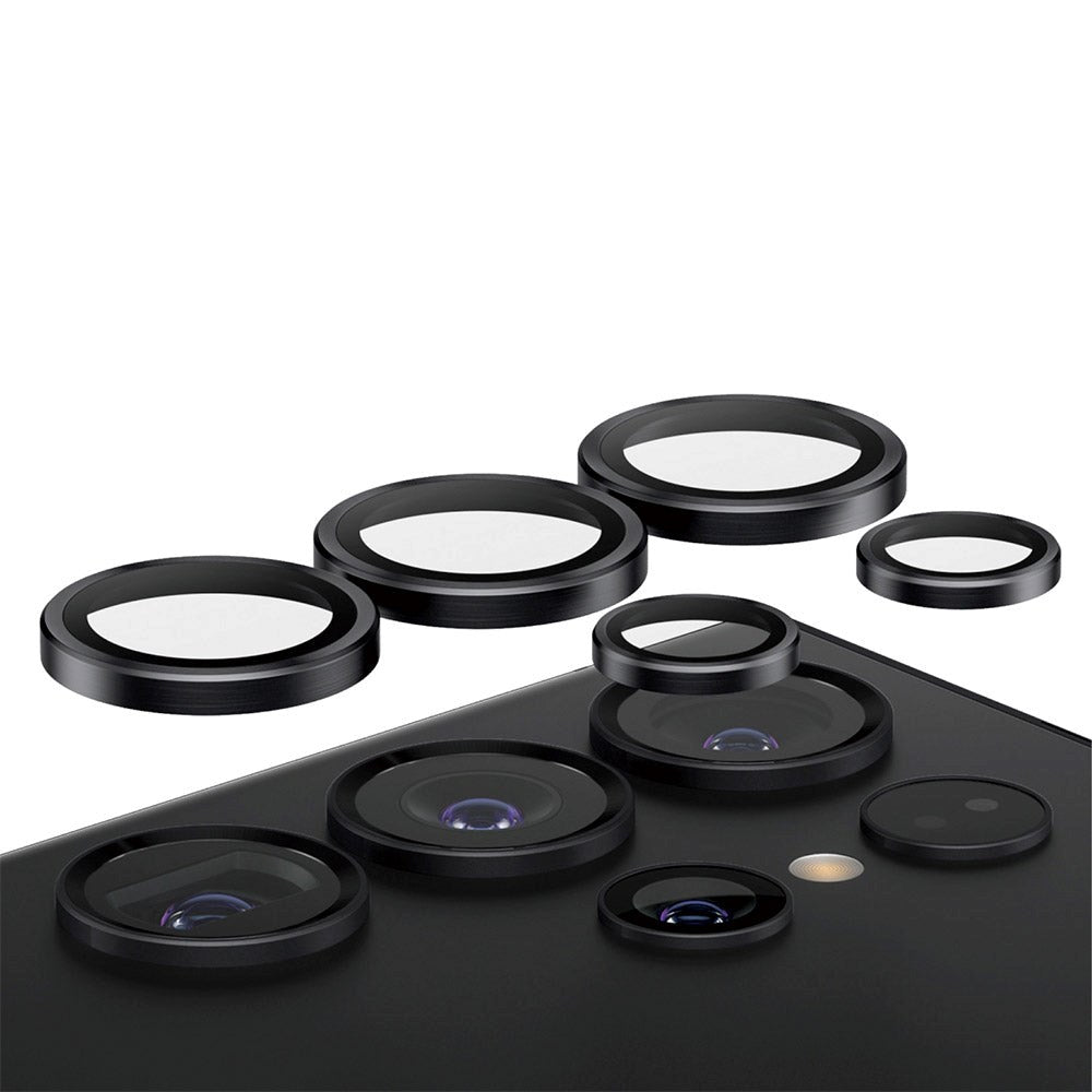 Samsung Galaxy S24 Ultra PanzerGlass Hoops - Kamerabeskyttelse - Gennemsigtig / Sort