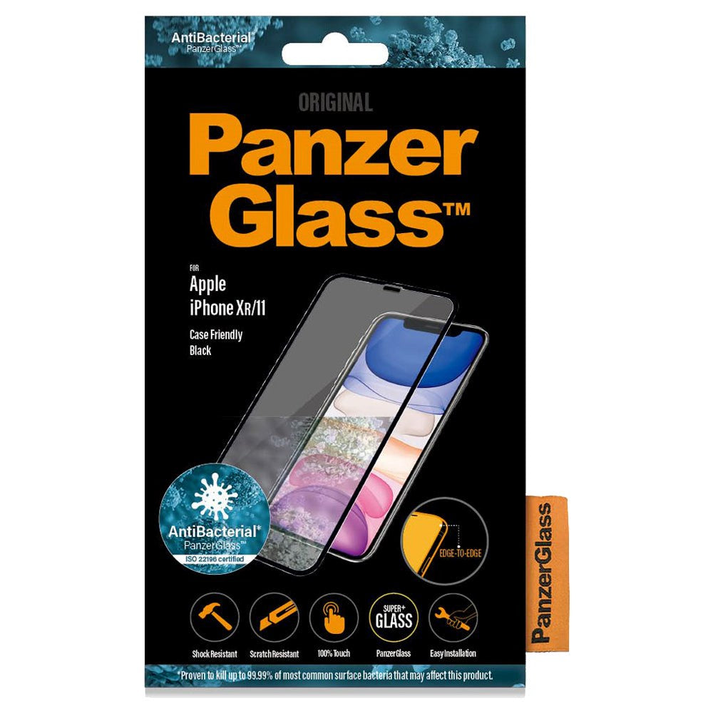 iPhone 11 / XR PanzerGlass Skærmbeskyttelse - Case Friendly - Sort