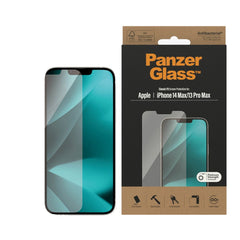 iPhone 14 Plus / 13 Pro Max PanzerGlass AntiBacterial Classic Fit Skærmbeskyttelse - Platinum Strength - Gennemsigtig