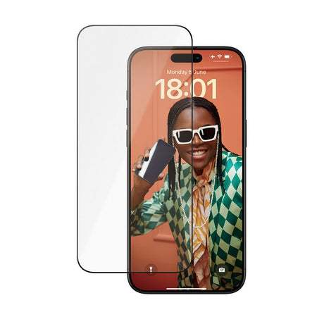 iPhone 15 Pro Max PanzerGlass Ultra Wide Fit Ceramic Skærmbeskyttelse m. EasyAligner - Sort Kant
