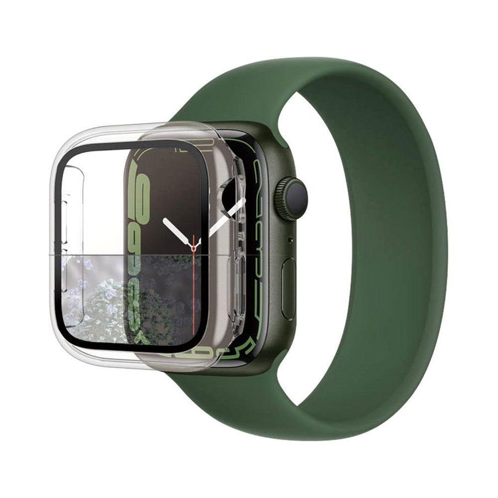 PanzerGlass Apple Watch 9/8/7 (41mm) Full Body Protection Cover + Indbygget Skærmbeskyttelse m. Anti-Bacterial - Gennemsigtig