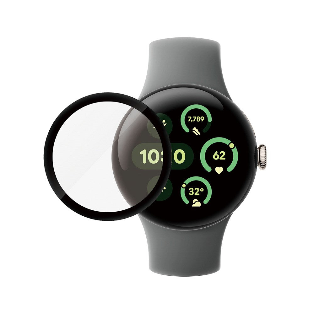 Google Pixel Watch 3 (41mm) PanzerGlass  Hærdet Glas - Sort Kant