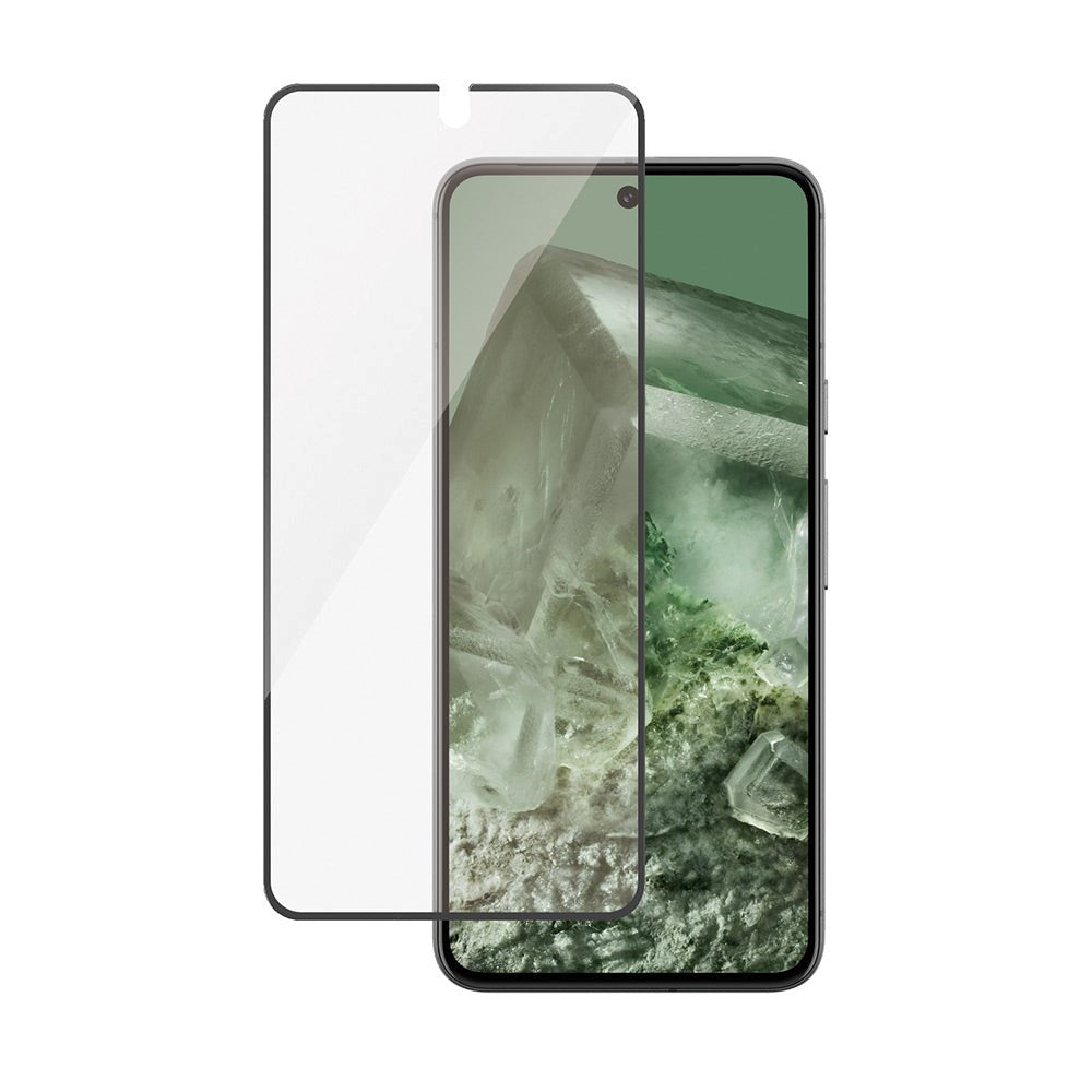 Google Pixel 8 PanzerGlass Ultra Wide Fit Skærmbeskyttelse - Platinum Strength - Sort Kant