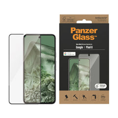 Google Pixel 8 PanzerGlass Ultra Wide Fit Skærmbeskyttelse - Platinum Strength - Sort Kant