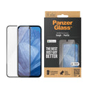 Google Pixel 8a PanzerGlass Ultra Wide Fit Skærmbeskyttelse - Platinum Strength - Sort Kant