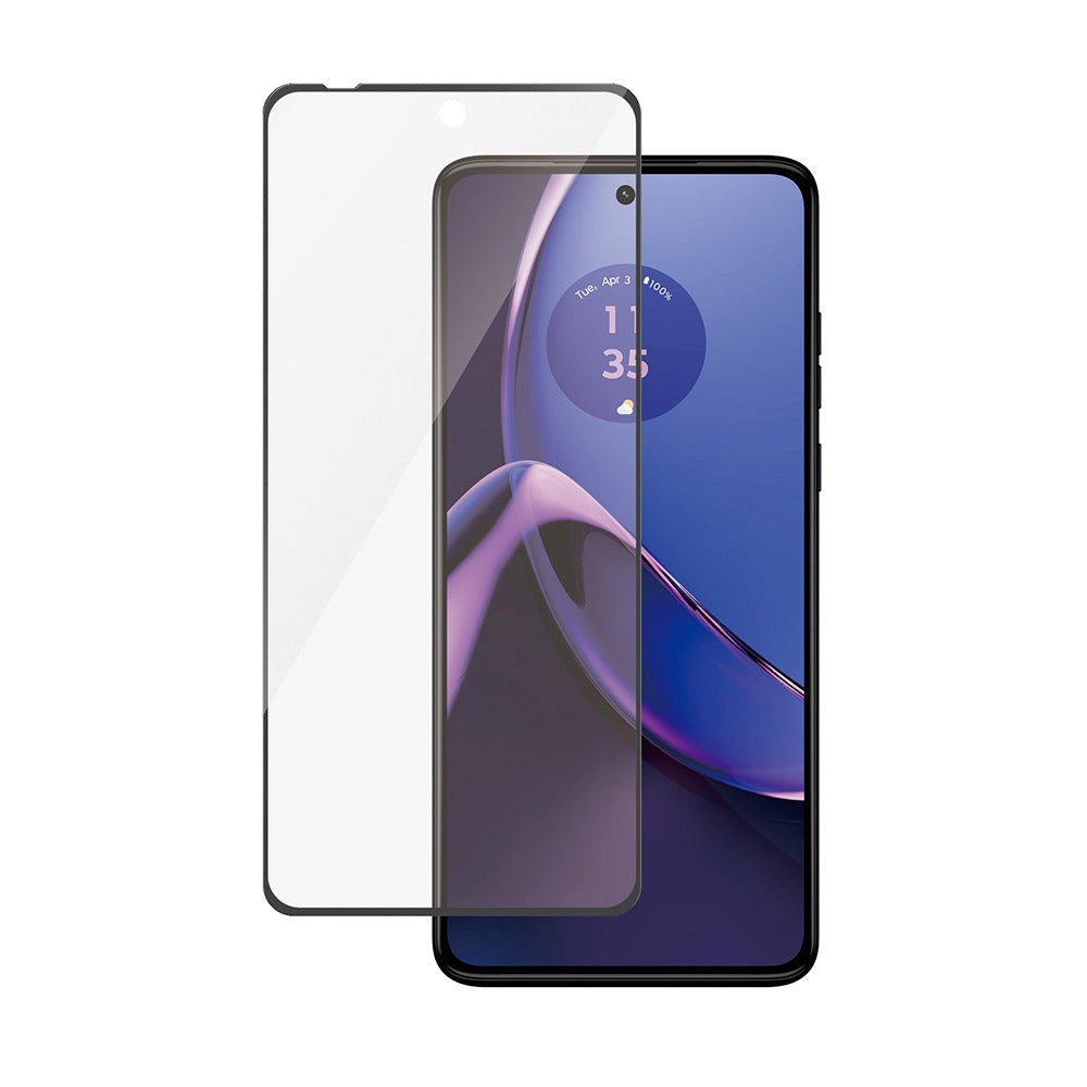 Motorola Moto G72 / G84 PanzerGlass Ultra Wide Fit Skærmbeskyttelse - Platinum Strength - Sort Kant
