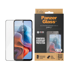 Motorola Moto G34 PanzerGlass Ultra Wide Fit Skærmbeskyttelse - Platinum Strength - Sort Kant