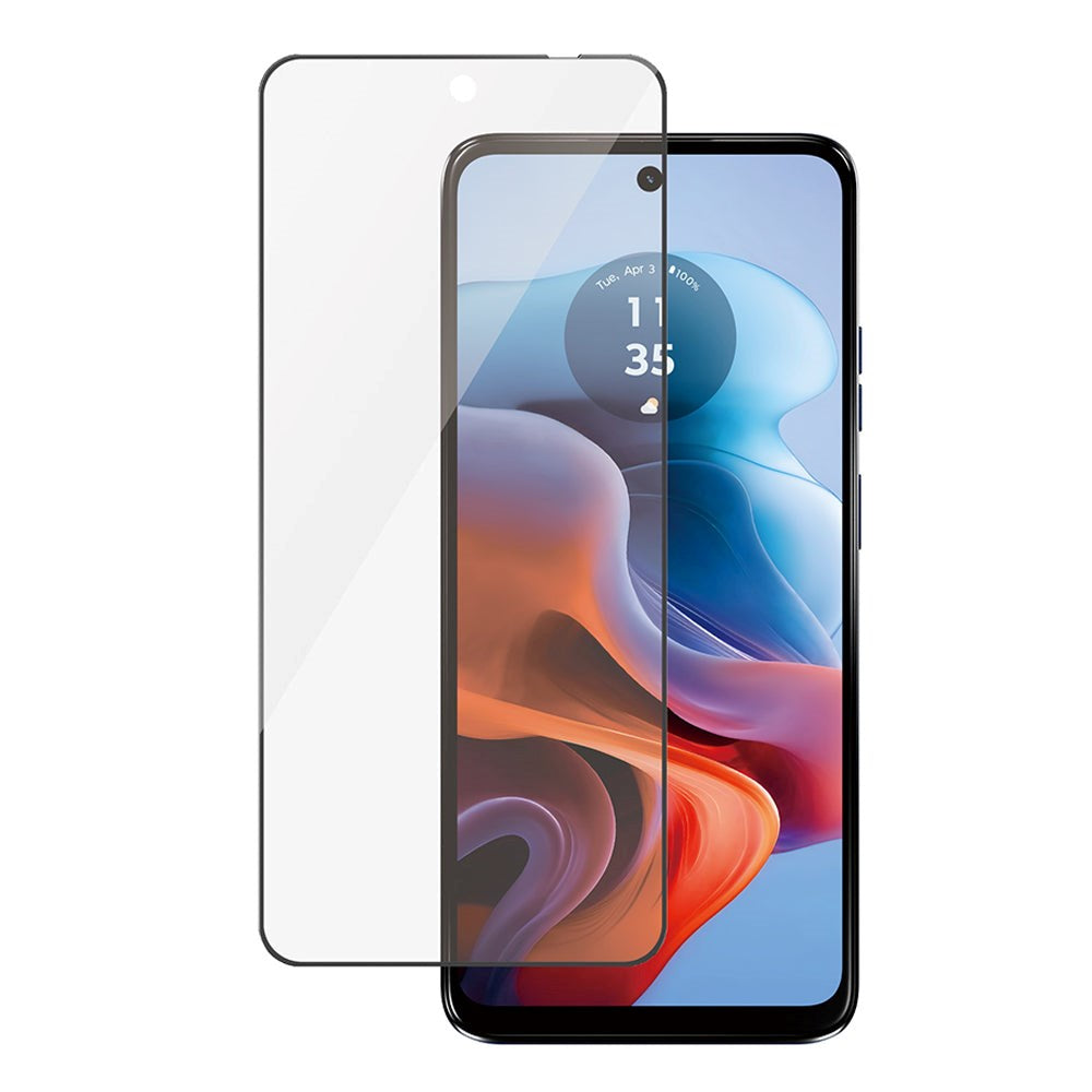 Motorola Moto G34 PanzerGlass Ultra Wide Fit Skærmbeskyttelse - Platinum Strength - Sort Kant