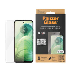 Motorola Moto G04 / G24 / G24 Power PanzerGlass Ultra Wide Fit Skærmbeskyttelse - Platinum Strength - Sort Kant