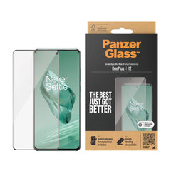 OnePlus 12 PanzerGlass Ultra Wide Fit Skærmbeskyttelse - Platinum Strength - Sort Kant