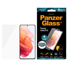 Samsung Galaxy S21 PanzerGlass AntiBacterial Edge-to-Edge Ultrasonic Fingerprint Skærmbeskyttelse - Case Friendly - Gennemsigtig