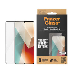 Xiaomi Redmi Note 13 (5G) PanzerGlass Ultra Wide Fit Skærmbeskyttelse - Platinum Strength - Sort Kant