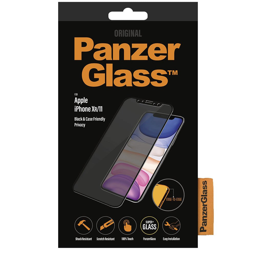 iPhone 11 / XR PanzerGlass Skærmbeskyttelse - Case Friendly - Privacy - Sort