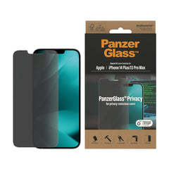 iPhone 14 Plus / 13 Pro Max PanzerGlass AntiBacterial Classic Fit Skærmbeskyttelse - Privacy Filter - Platinum Strength - Gennemsigtig