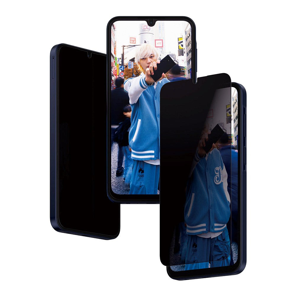 Samsung Galaxy A15 / A15 (5G) PanzerGlass Ultra Wide Fit Re:fresh Skærmbeskyttelse m. EasyAligner - Privacy - Platinum Strength - Gennemsigtig / Sort Kant