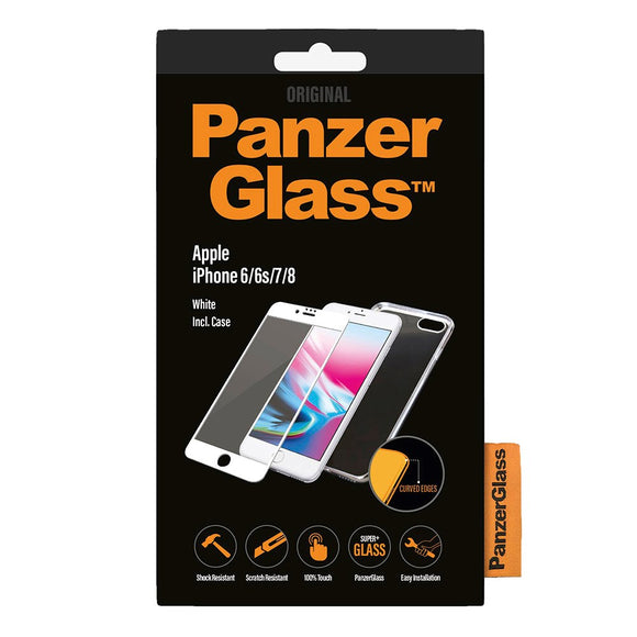 iPhone SE (2022 / 2020) / 8 / 7 PanzerGlass 360⁰ Protection (Glas m. Hvid Kant + Bagside Cover)
