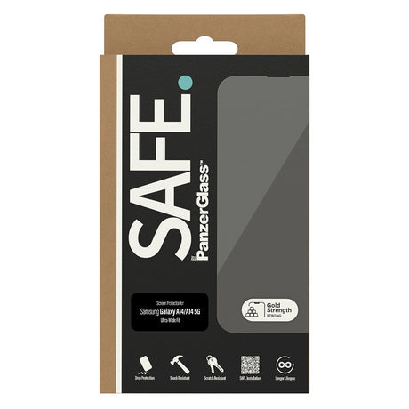 Samsung Galaxy A14 / A14 (5G) Safe By PanzerGlass® Ultra-Wide Fit Skærmbeskyttelse - Case Friendly - Gold Strength - Gennemsigtig