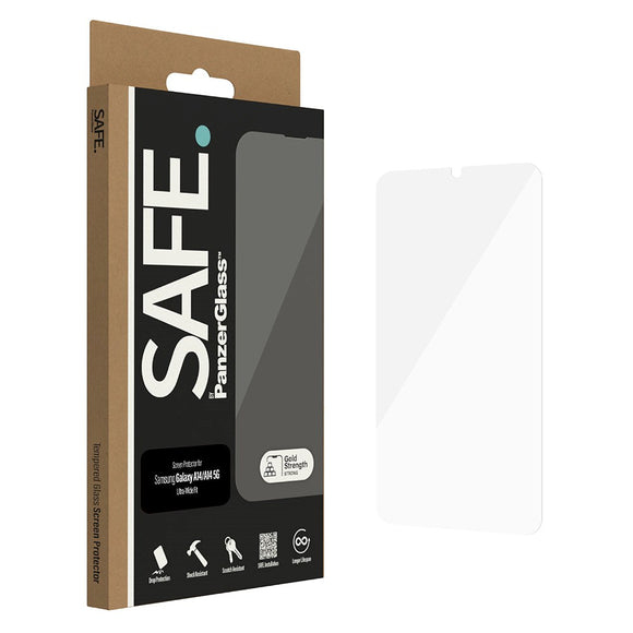 Samsung Galaxy A14 / A14 (5G) Safe By PanzerGlass® Ultra-Wide Fit Skærmbeskyttelse - Case Friendly - Gold Strength - Gennemsigtig