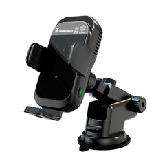 Zmartgear Mobilholder m. 15W Trådløs Oplader - Sensor Lukkemekanisme & Køleplade - Max Mobil: 60 x 90mm - Sort