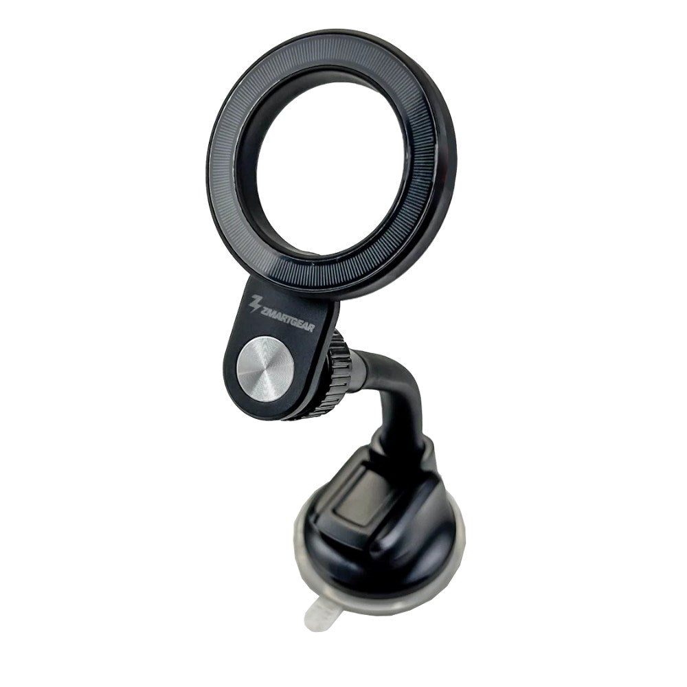 Zmartgear Mobilholder m. Sugekop til Forrude / Instrumentbræt - MagSafe Kompatibel - Sort