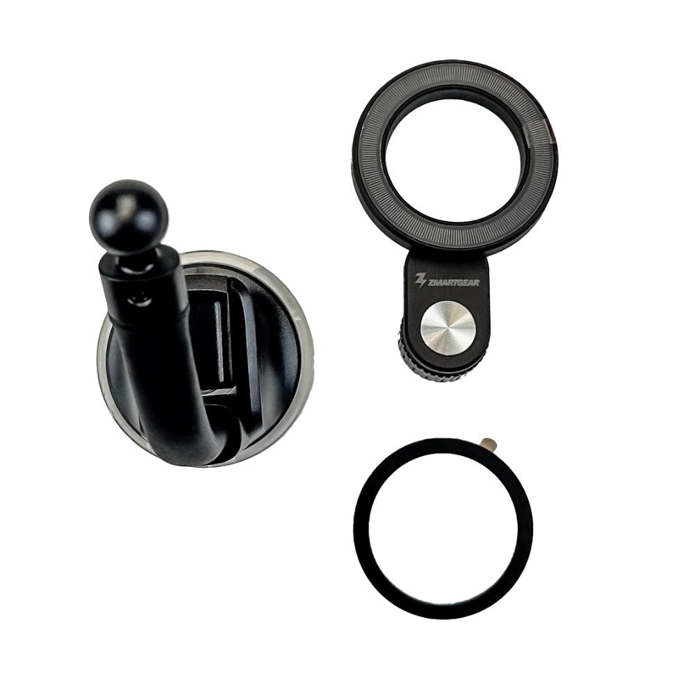 Zmartgear Mobilholder m. Sugekop til Forrude / Instrumentbræt - MagSafe Kompatibel - Sort