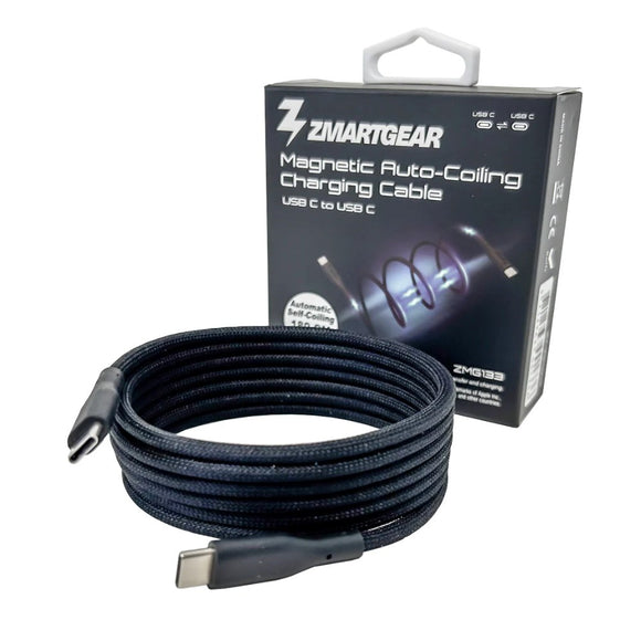 Zmartgear 60W USB-C til USB-C Magnetisk Kabel - 1.8m - Sort