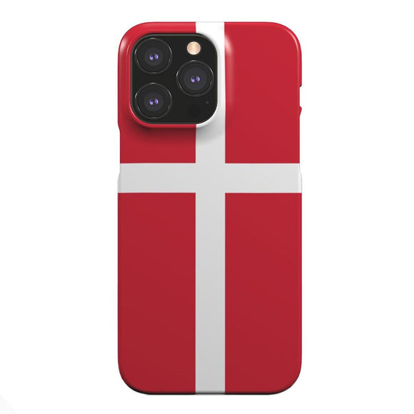 EIDERWOOD iPhone 13 Pro Hård Plastik Cover - Danmarks Flag