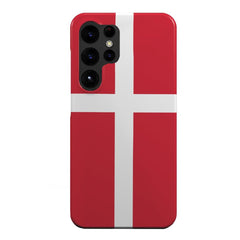 EIDERWOOD Samsung Galaxy S23 Ultra Hård Plastik Cover - Danmarks Flag