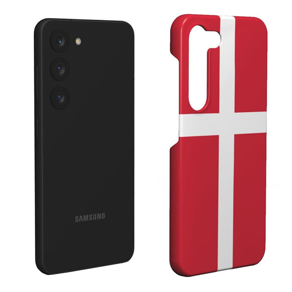 EIDERWOOD Samsung Galaxy S22 Ultra Hård Plastik Cover - Danmarks Flag