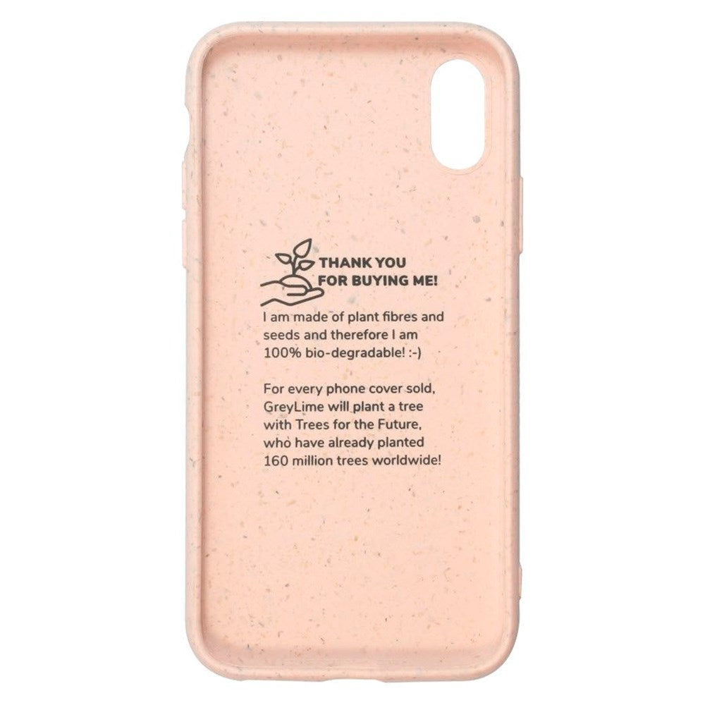 iPhone X / XS GreyLime 100% Plantebaseret Cover - Lyserød - Køb et Cover & Plant et Træ