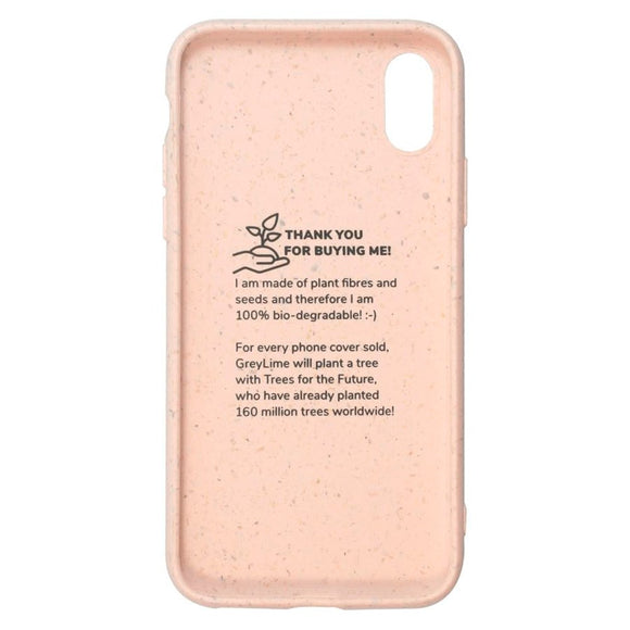 iPhone X / XS GreyLime 100% Plantebaseret Cover - Lyserød - Køb et Cover & Plant et Træ